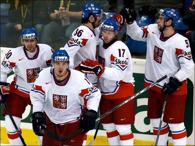 Россия-Чехия: Соботка катался с Яшкиным, Червенка на льду не появился