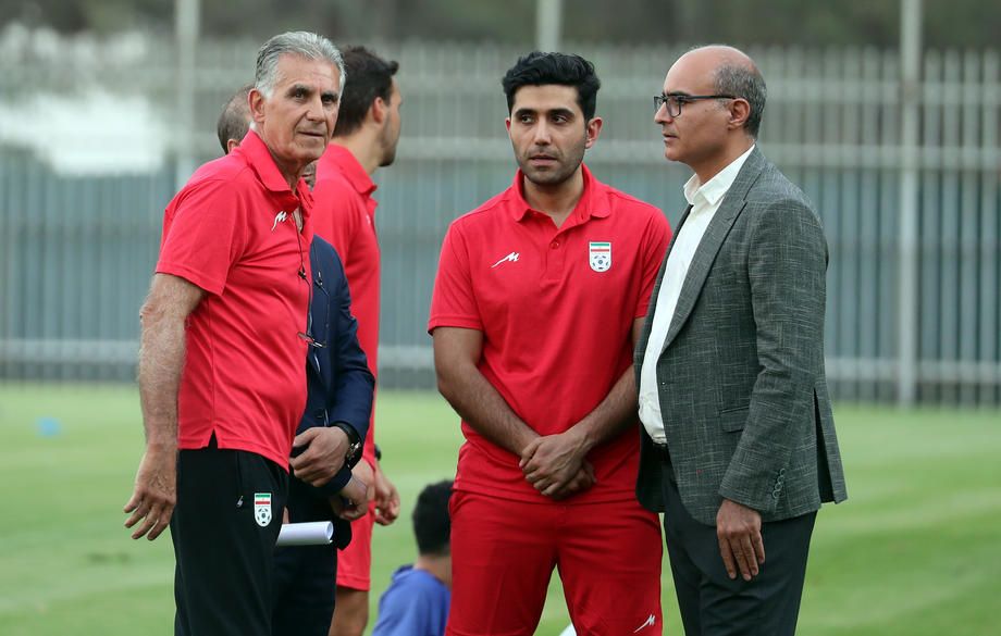 Тренер Карлуш Кейруш на тренировке сборной Ирана