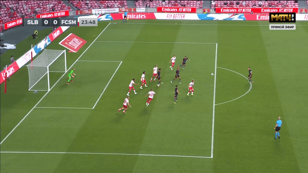 Оборона Спартака против Бенфики