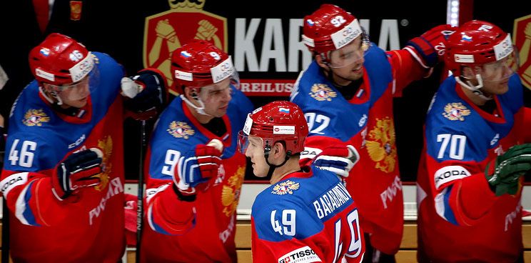 Нападающий сборной России Александр Барабанов: Забил буквально чудом Нападающий сборной России Александр Барабанов: Забил буквально чудом