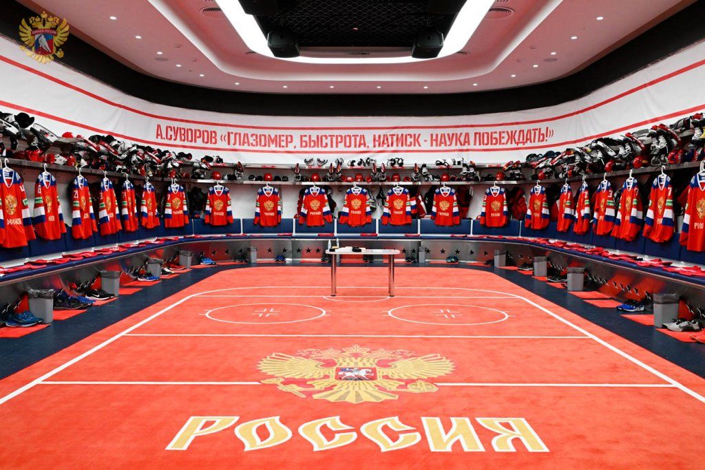Раздевалка сборной "Россия 25" на "СКА Арене"