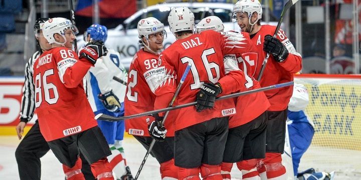 Швейцария победила Австрию и сравнялась по очкам с Россией