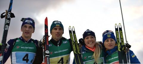 Сборная Украины выиграла смешанную эстафету на чемпионате Европы, у России – серебро