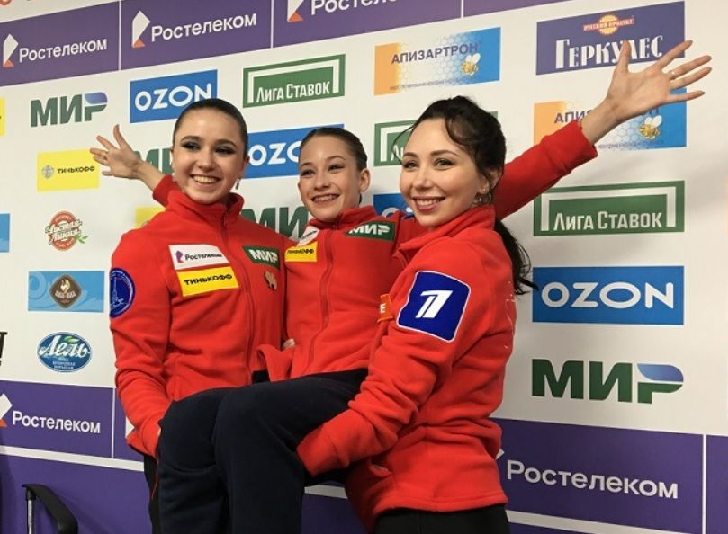 Камила Валиева, Софья Акатьева и Елизавета Туктамышева