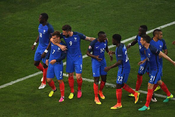 Французы ярко отпраздновали гол Гризманна в полуфинале с Германией (ВИДЕО)