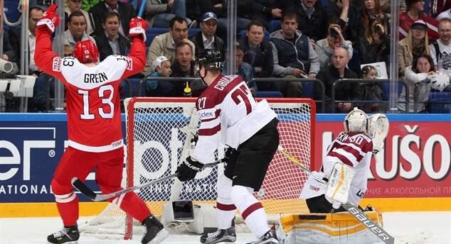 Нападающий сборной Латвии Каспарс Даугавиньш: Один зашел — надеюсь, дальше дело пойдет