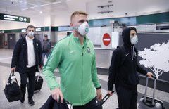 Футболисты «Лудогорца» прилетели на матч против «Интера» в защитных масках