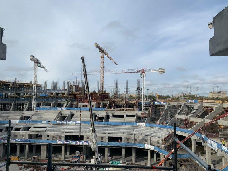 На «СКА Арене» залили 115 тысяч кубометров бетона