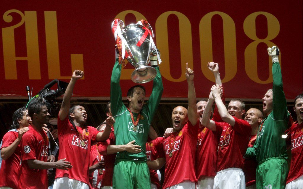 Эдвин ван дер Сар в составе "Манчестер Юнайтед", 2008 год