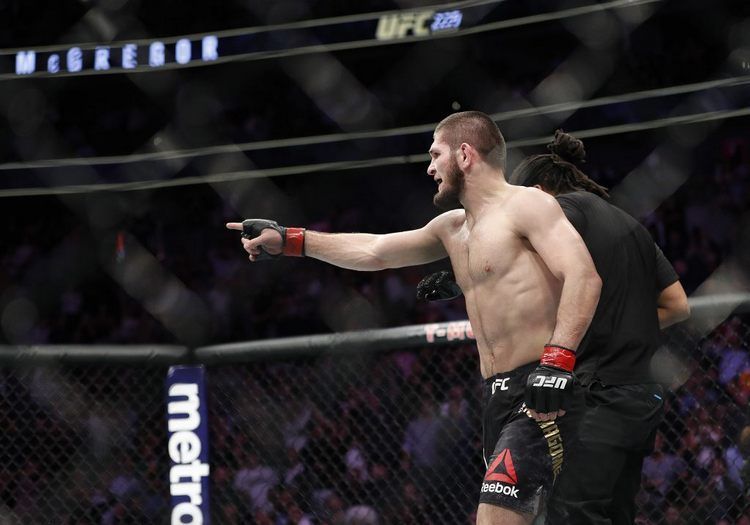 Хабиб смог повалить чемпиона UFC в тяжелом весе