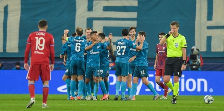 «Лион» позволил «Зениту» прервать грустную серию. До плей-офф Лиги чемпионов один шаг