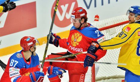 Нападающий сборной России Игорь Григоренко: Толку-то от того, что мы перебросали шведов!