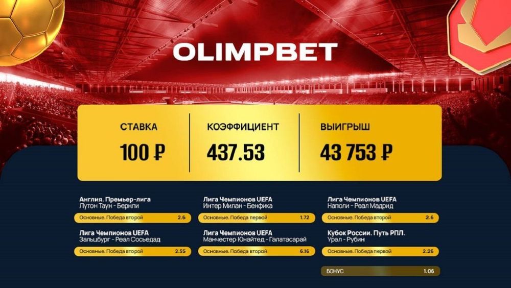 Шок для МЮ – победа для клиента Olimpbet Шок для МЮ – победа для клиента Olimpbet