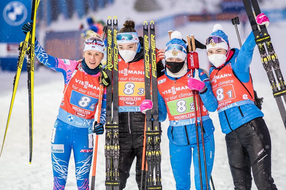 Серебро женской сборной по биатлону в эстафете