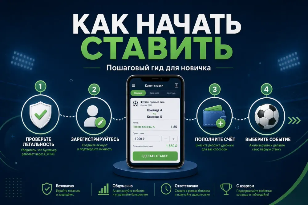 Как начать делать ставки на спорт новичку: пошаговый гид