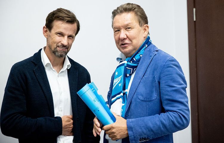 Алексей Миллер и Сергей Семак. Фото ФК «Зенит»