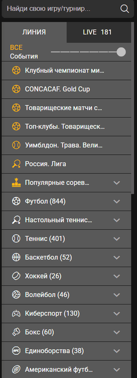 Линия ставок Мелбет
