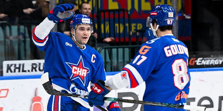 СКА в овертайме обыграл московское «Динамо» в 1000-м матче Плотникова в КХЛ