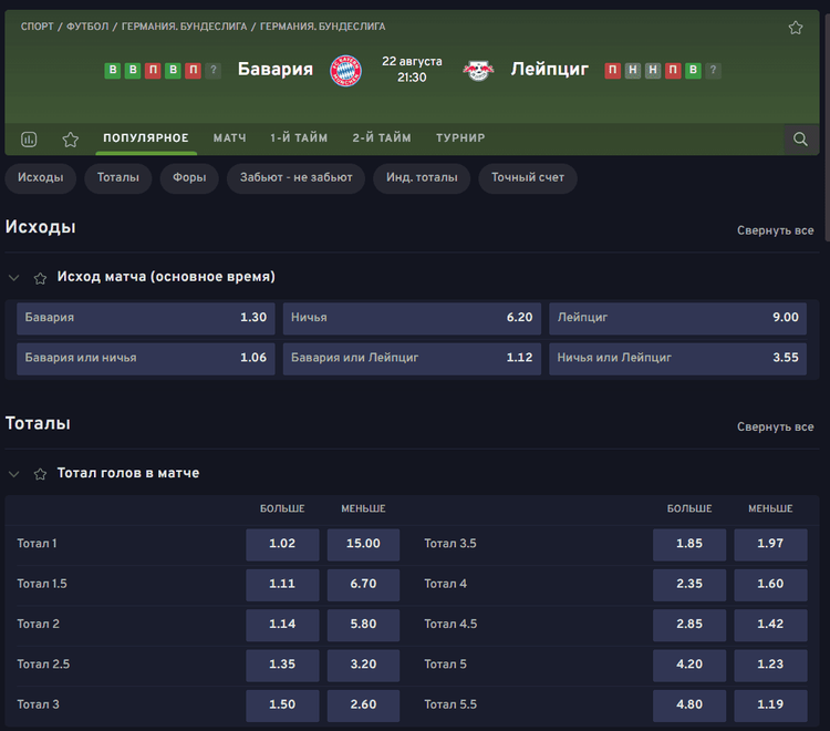 Роспись топ-матча в Беттери