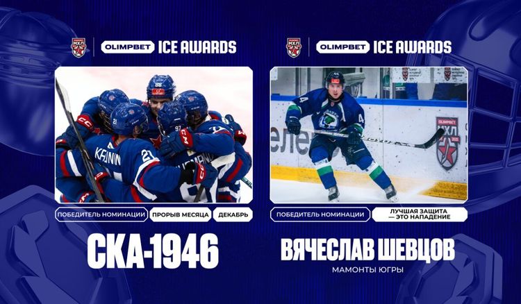 Лучший атакующий защитник Югры и очередной рекорд СКА-1946 — объявлены новые победители OLIMPBET ICE AWARDS 